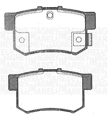 MAGNETI MARELLI stabdžių trinkelių rinkinys, diskinis stabdys 363916060464